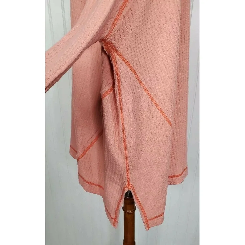 We the Free Camo Cuff Waffle Knit Thermal Oversized Women's Size Small